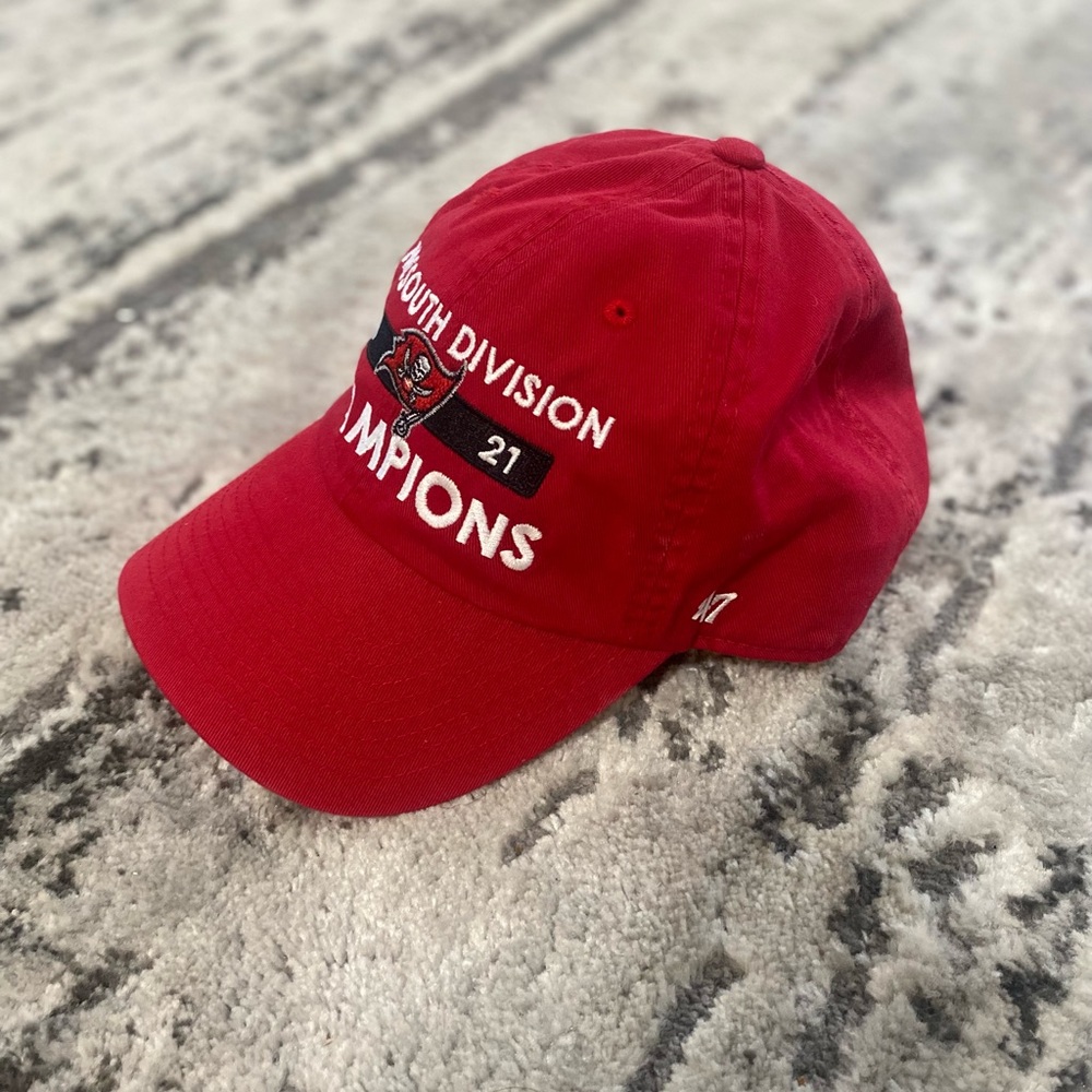 47 Brand Tampa Bay Buccaneers 2021 Champions NFL Football Red Hat Cap Bucs Brady